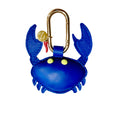 Chilli Crab Bag Charms - gold, indigo blue