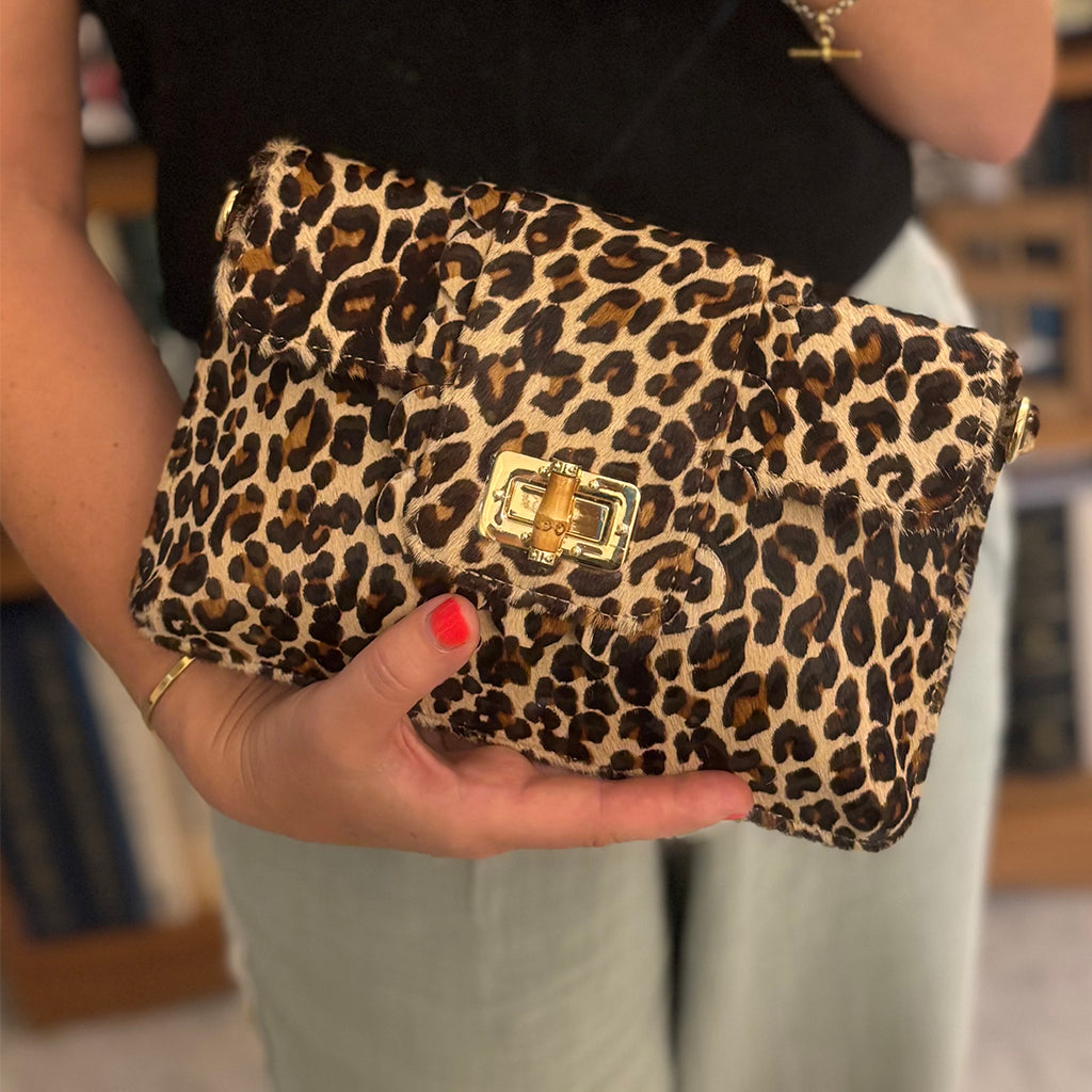 Finn Scallop Bamboo - Leopard Hair on Calf