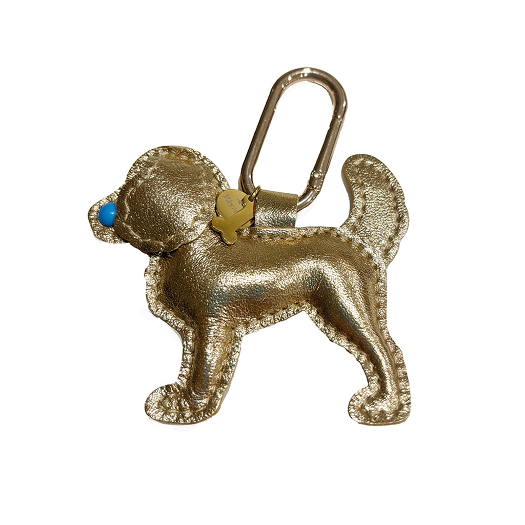 Labradoodle Dog Bag Charms - gold, navy, rose