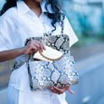 Bella Scallop Purse - Indigo Blue