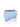 Light blue wristlet with gold accents on a white background