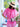 Woman wearing a pink dress with white lace details and a straw hat, standing outdoors wearing a sling bag - the mulberry metallic Otis bag by Elyse & i.