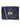Elyse & i blue snakeskin patterned Otis bamboo turn lock handbag with a gold chain and clasp on a white background
