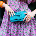 Nell Knot - Aqua Green Emboss