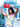 Woman holding a red Elyse & i Finn Scallop clutch in front of a blue architectural background