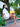 Woman sitting outdoors holding a yellow Finn Elyse & i clutch, surrounded by greenery.