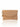 Beige flap wallet with scalloped edge on a white background
