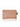 Beige leather wallet with a keychain on a white background