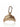Gold croissant leather bag charm with coffee enamel bag charm on a carabiner by Elyse & i