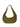 Green suede handbag on a white background
