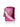 Pink handbag with shell detail and strap on a white background
