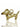 Gold dachshund-shaped charm on a white background