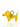 Yellow dog-shaped keychain with a gold tag on a white background