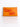 An orange rectangular leather tissue holder with the words 'can lah' printed in red script across the front, set against a clean white background with a soft reflection below.