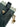 Forest Green glasses case with close up with gold horse charm