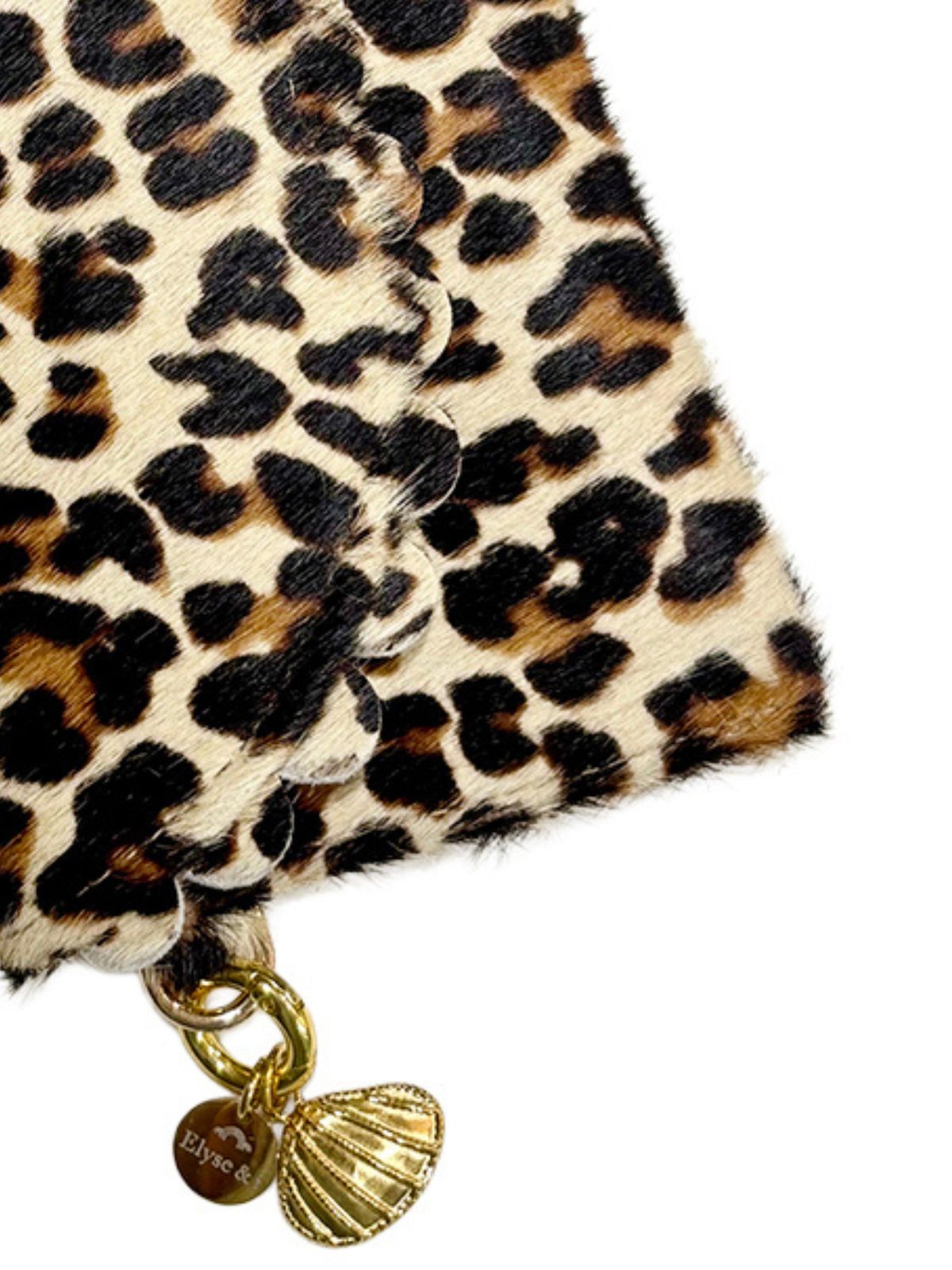 Bella Scallop Purse - Leopard Hair on calf
