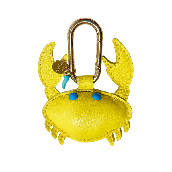 Chilli Crab Bag Charms - gold, indigo blue