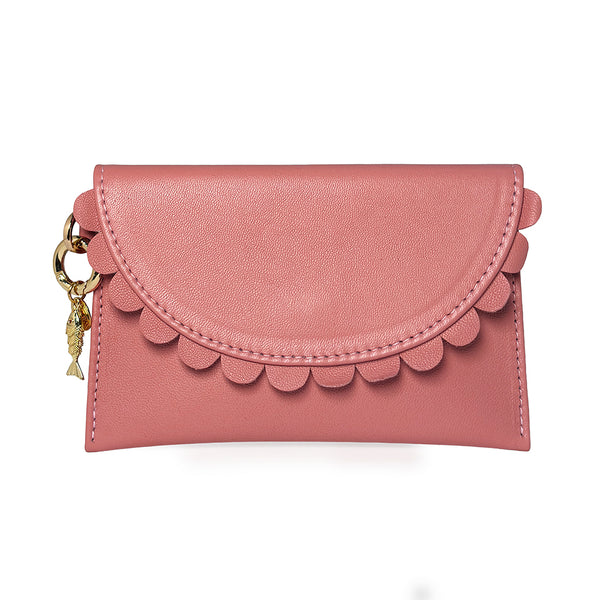 Bella Scallop Purse - Rose