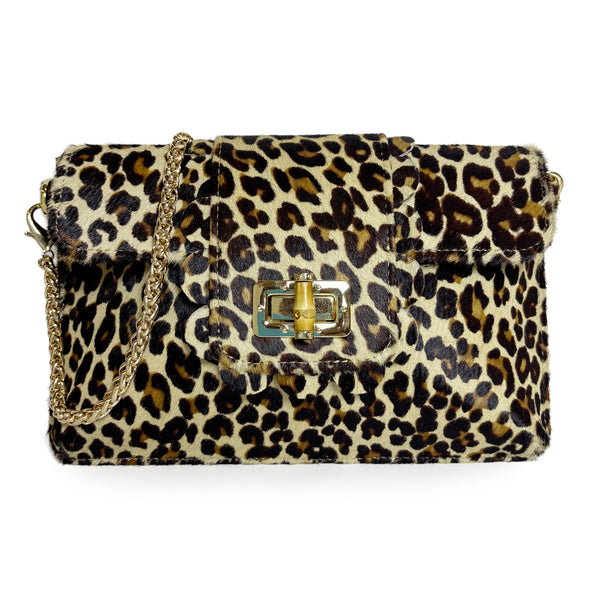 Finn Scallop Bamboo - Leopard Hair on Calf