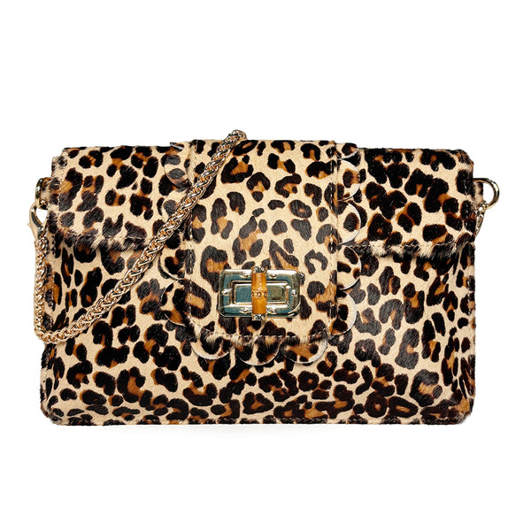 Finn Scallop Bamboo - Leopard Hair on Calf