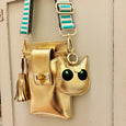 Cat Bag Charms - orange, gold, black