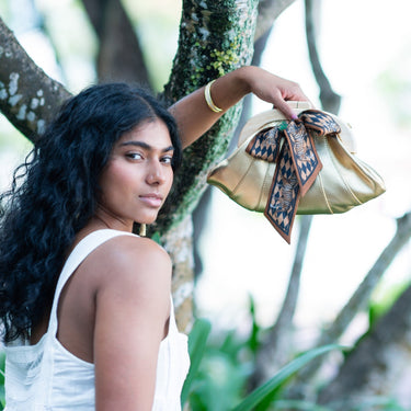 Fleur Kakasi x Elyse & i - Silk Twilly Scarf Tiger Palm