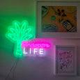 Traveller's Palm 'Singapore Life'  Neon Sign