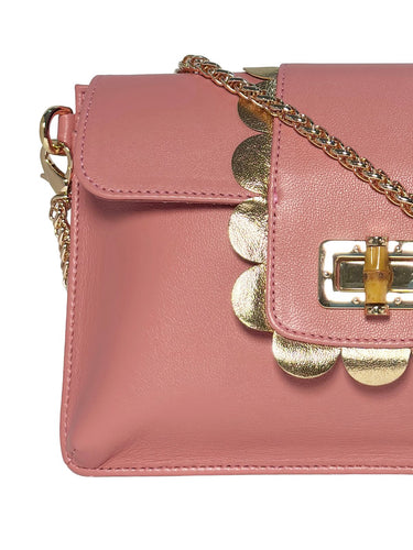 Finn Scallop Bamboo - Rose pink/gold