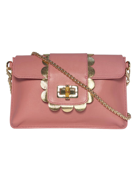 Finn Scallop Bamboo - Rose pink/gold
