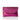 Pink clutch bag with scalloped edge on a white background