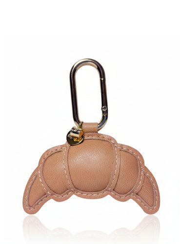 Pumpkin-shaped keychain with a carabiner on a white background