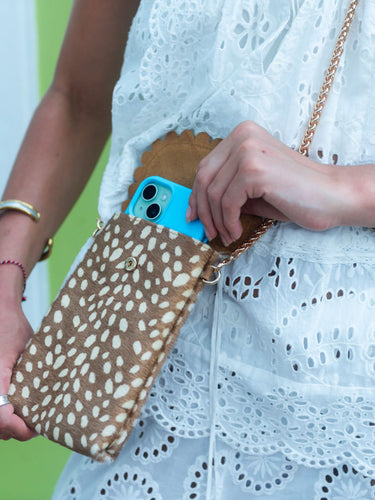 Polly Scallop Phone Bag - Bambi
