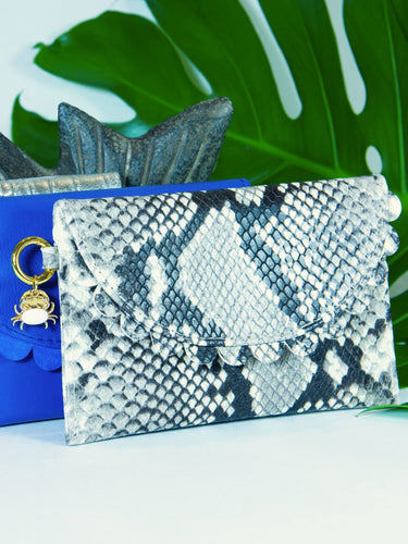 Bella Scallop Purse - Mono Snakeprint