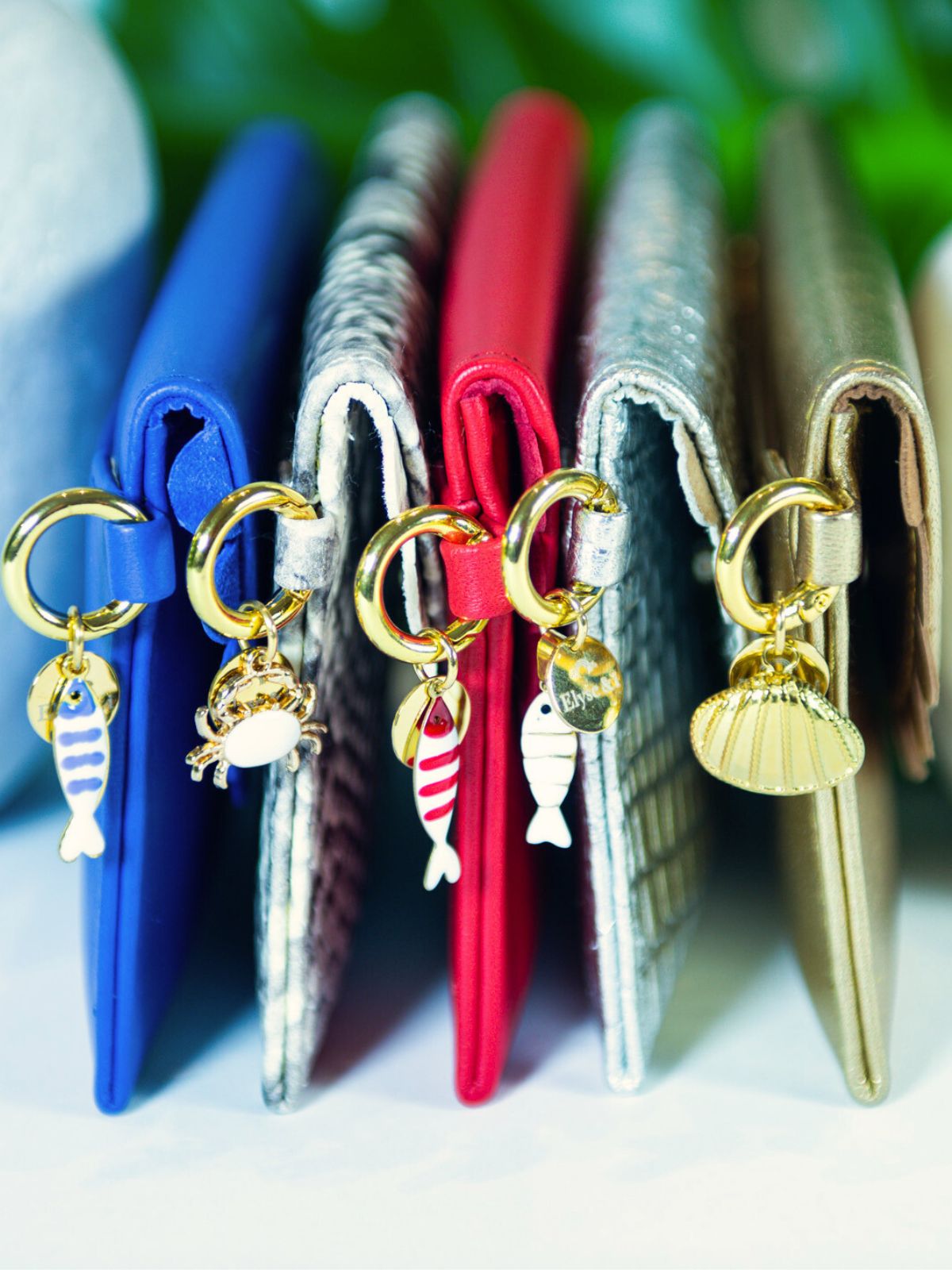 Colourful Bella purses with charms by Elyse & i

